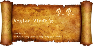 Vogler Virág névjegykártya